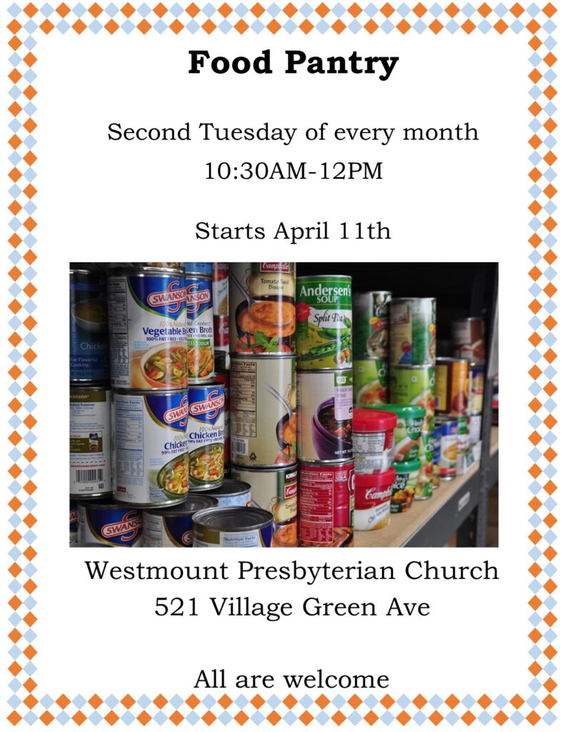Food Pantry - Westmount Presbyterian Church